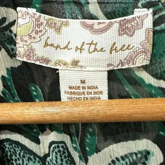 BAND OF THE FREE Bonnie Emerald Long Sleeve Bodysuit Top Bell Sleeve Hippie Boho - Picture 7 of 16